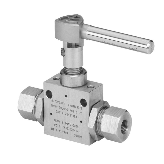 Ball Valve, 2-Way 2B Series - 20,000 psi